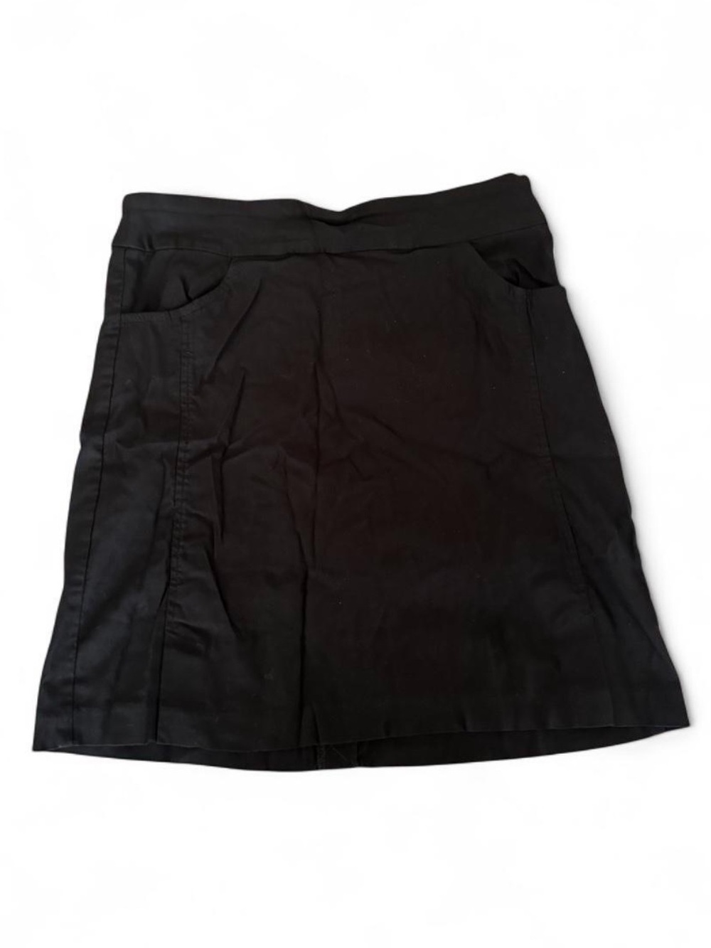 Black A-Line Skirt with Pockets and built in shorts
